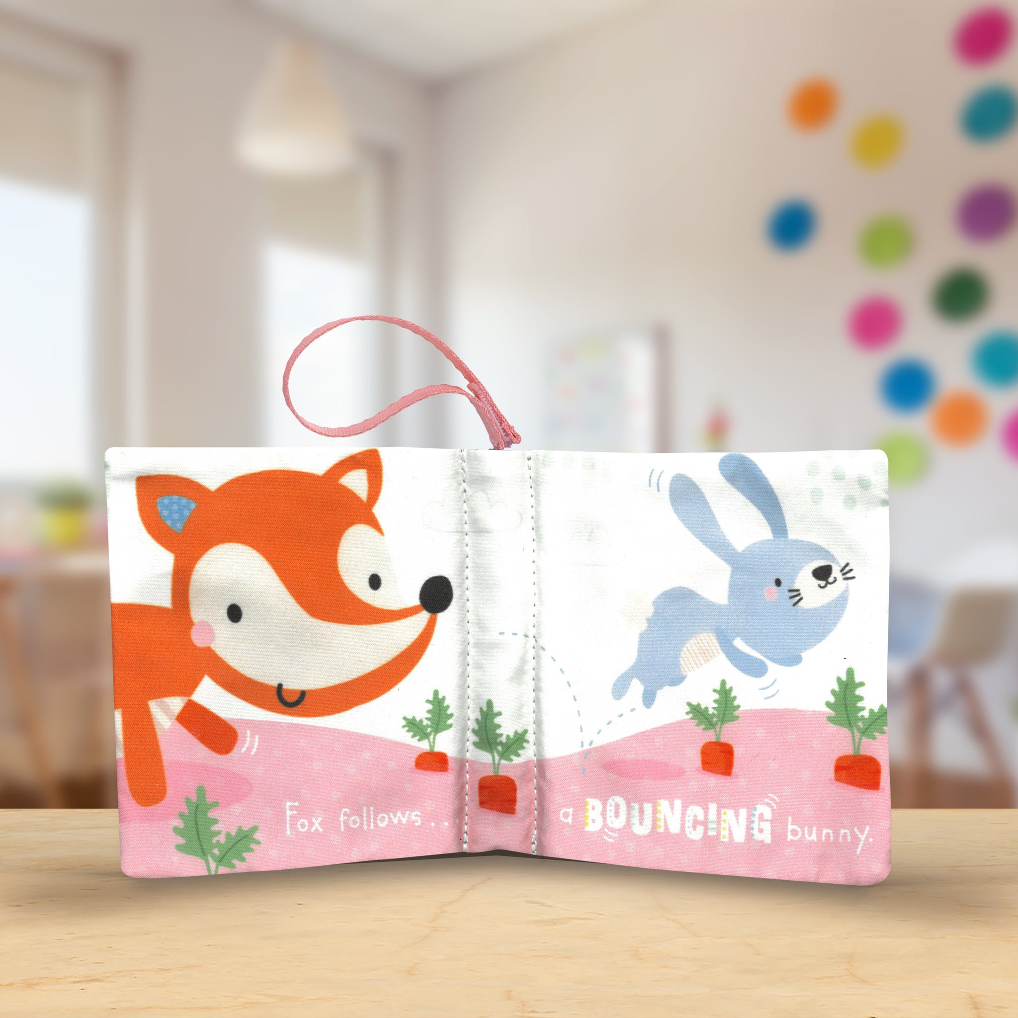 Sensory Snuggables Medium Plush Fox with Cloth Book