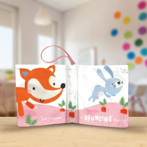 Sensory Snuggables Medium Plush Fox with Cloth Book