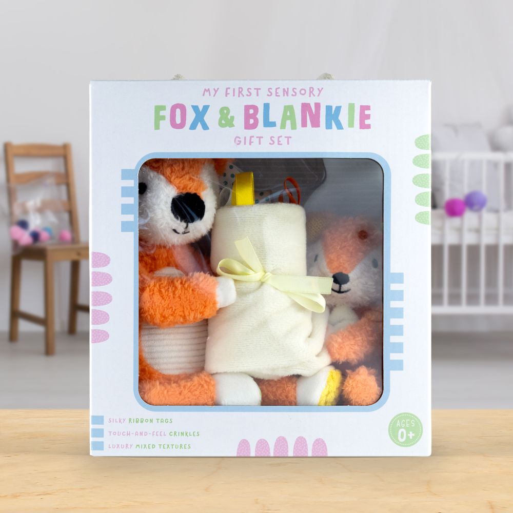 My First Sensory Fox and Blankie Gift Set