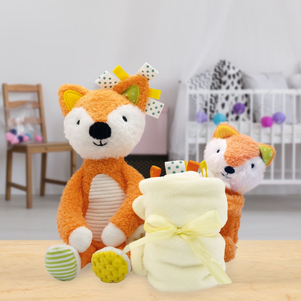 My First Sensory Fox and Blankie Gift Set