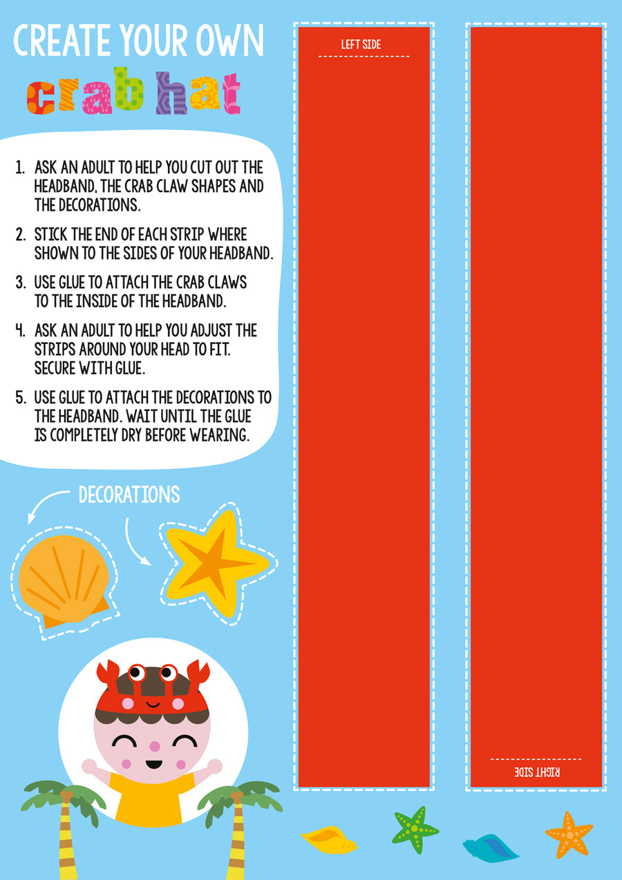 Create your own crab hat