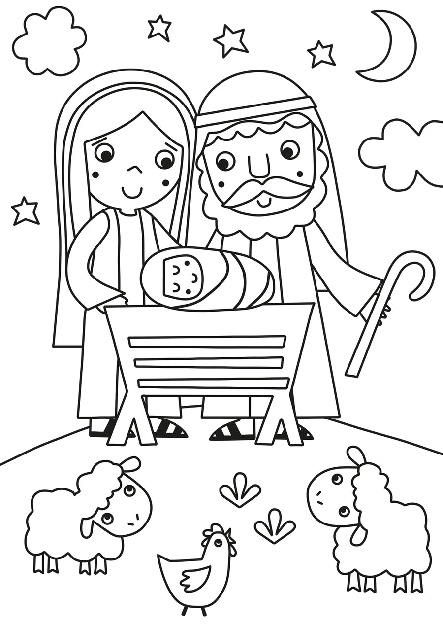 Nativity Colouring