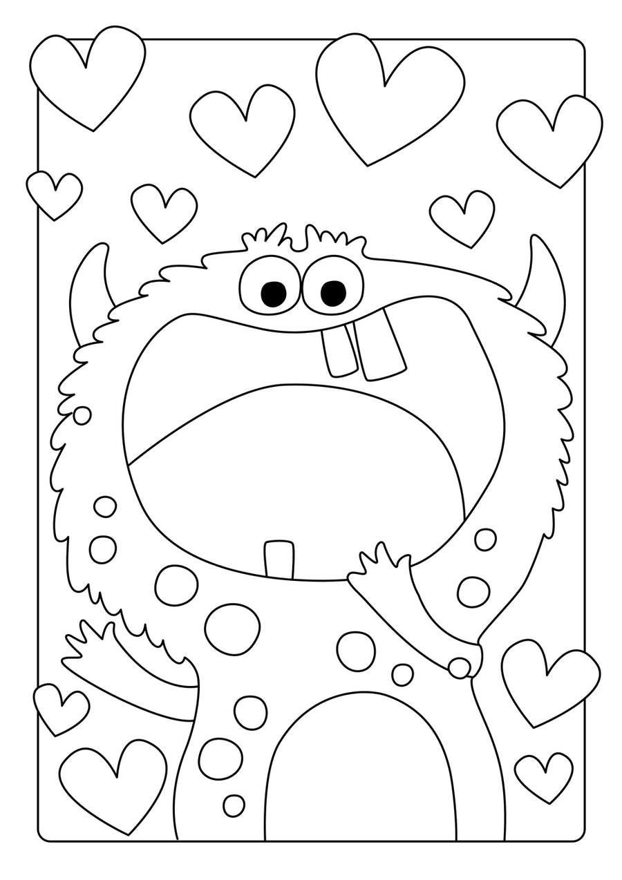 Worry Monster Colouring 1