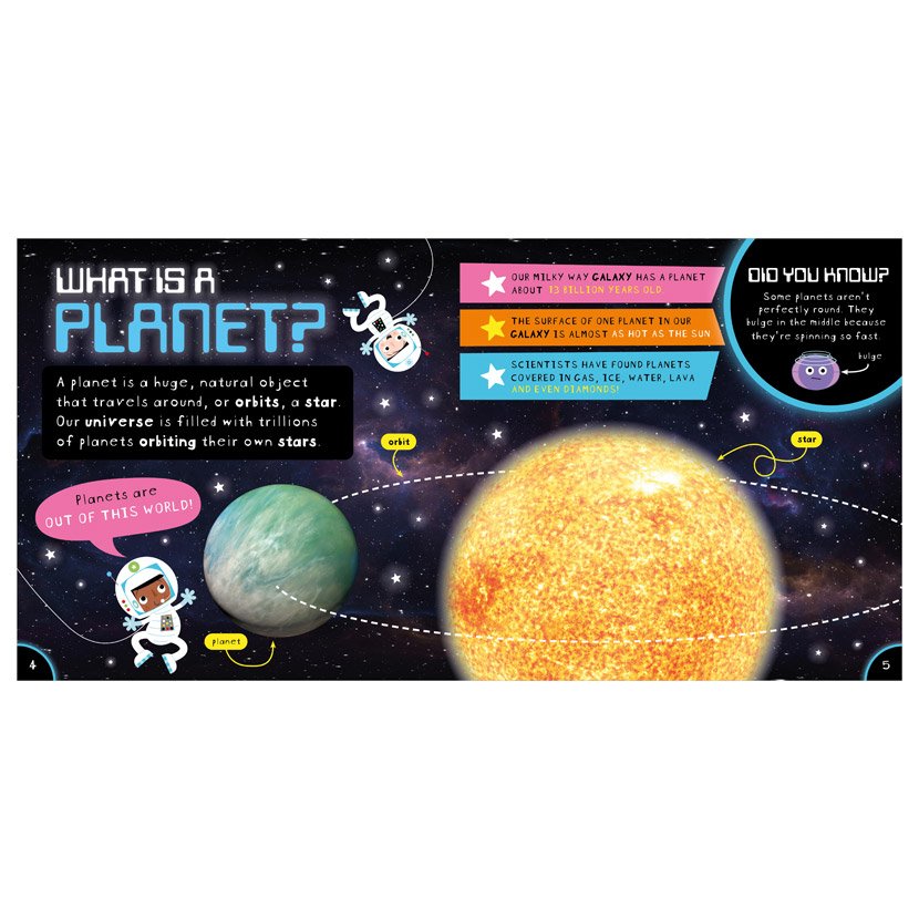 Product image 2 of Amazing Planets, a non-fiction book for ages 4+, by Make Believe Ideas.