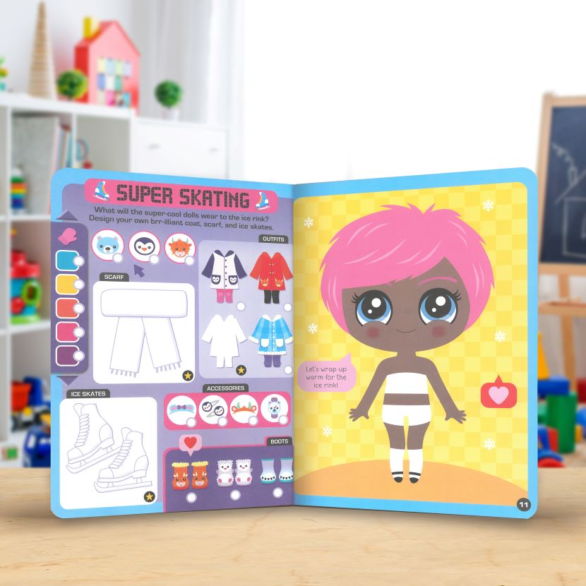 Product image 5 of Dress Up Fashion Dolls Animal Party, a sticker activity book for ages 5+, by Make Believe Ideas.