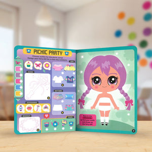 Product image 3 of Dress Up Fashion Dolls Fairy Universe, a sticker activity book for ages 5+, by Make Believe Ideas.