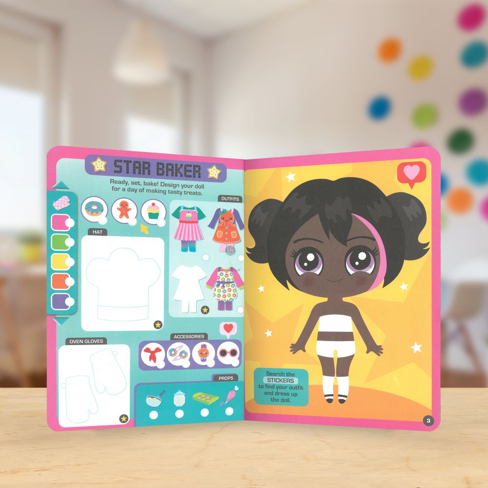 Product image 3 of Dress up Fashion Dolls Pack (with gems), a pack for ages 5+, by Make Believe Ideas.