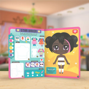 Product image 3 of Dress Up Fashion Dolls Snack Planet, a sticker activity book for ages 5+, by Make Believe Ideas.