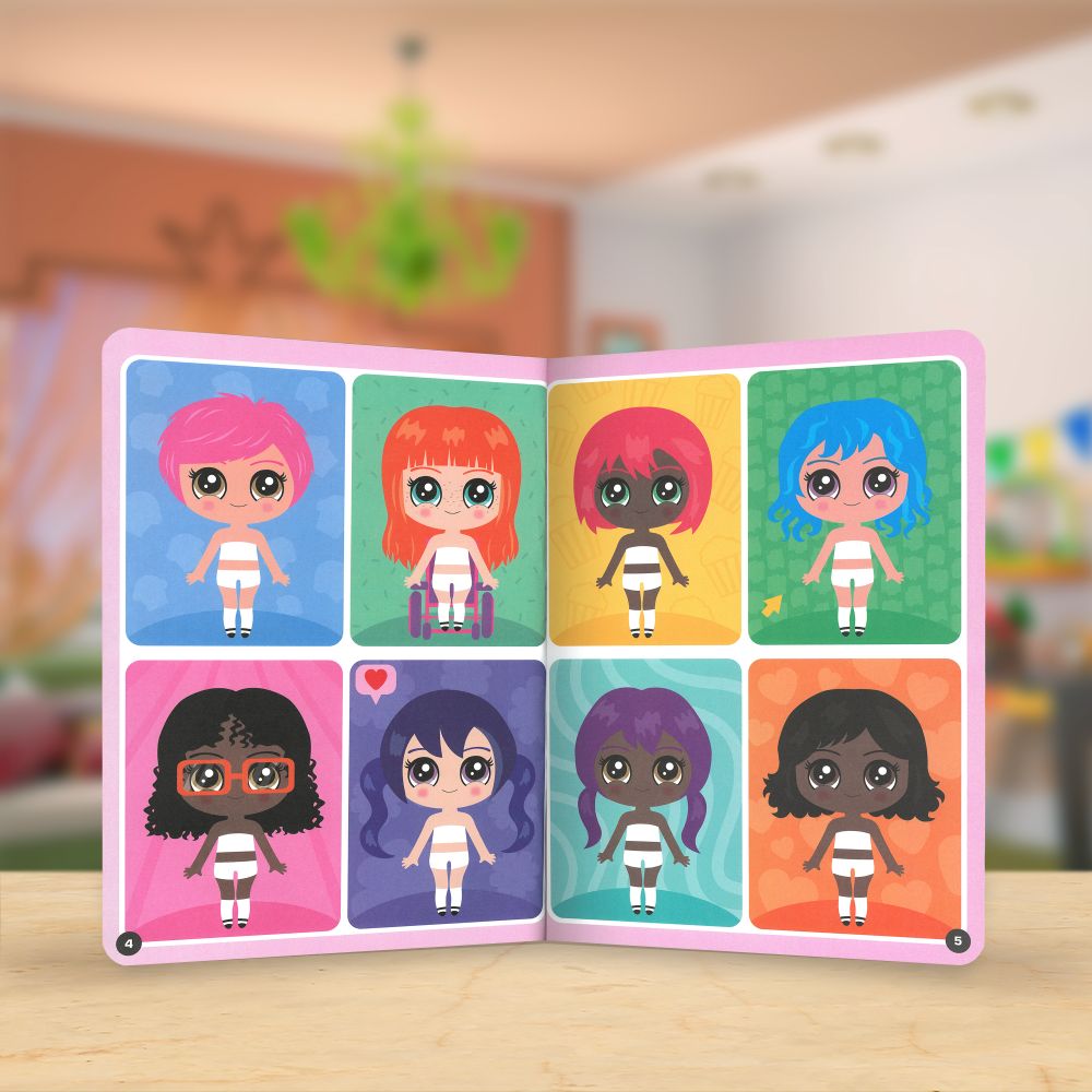 Product image 4 of Dress Up Fashion Dolls Style City, a sticker activity book for ages 5+, by Make Believe Ideas.