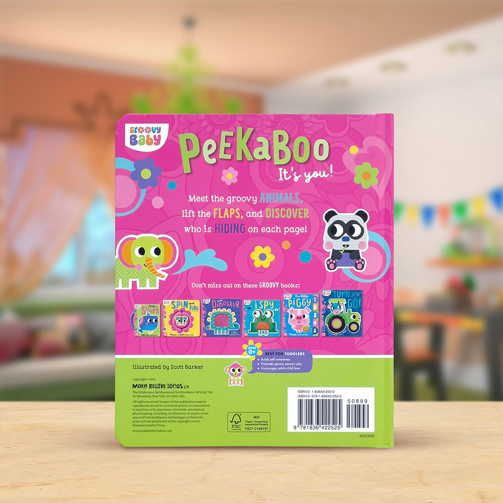 Product image 7 of Groovy Baby Peekaboo It's You!, a board book for ages 0+, by Make Believe Ideas.