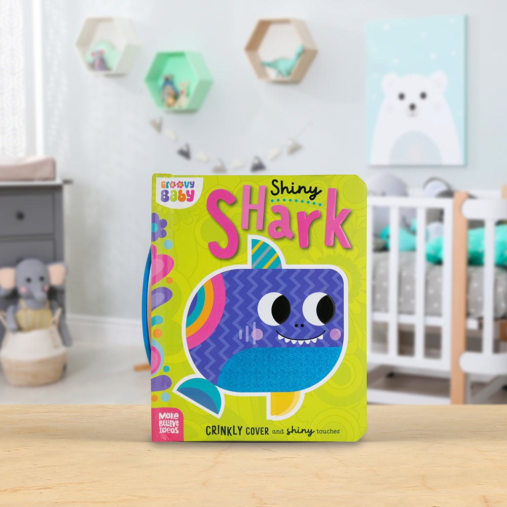 Product image 2 of Groovy Baby Shiny Shark, a board book for ages 0+, by Make Believe Ideas.