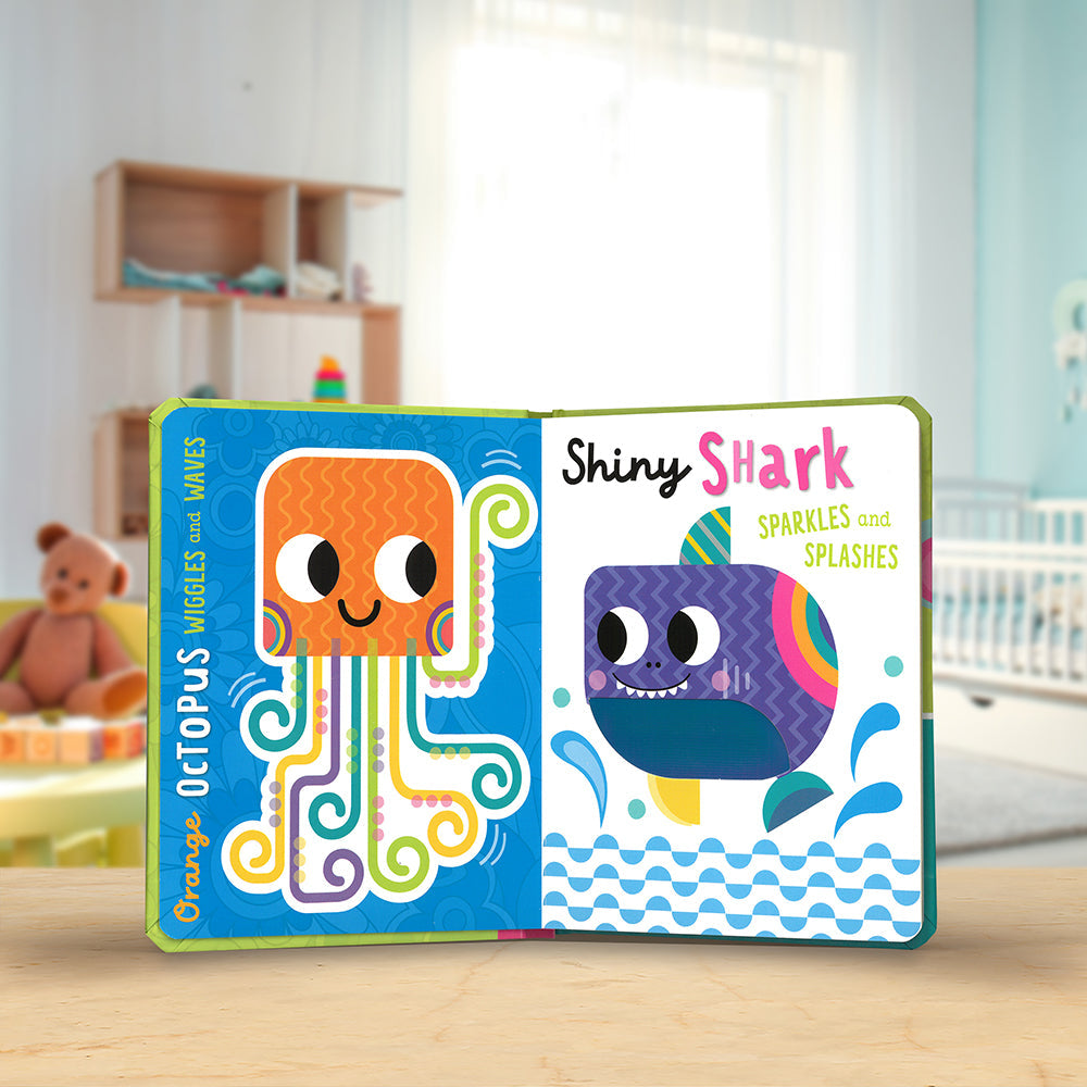 Product image 3 of Groovy Baby Shiny Shark, a board book for ages 0+, by Make Believe Ideas.