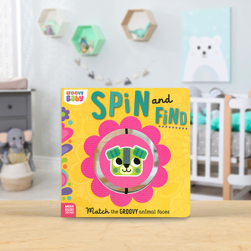 Product image 2 of Groovy Baby Spin and Find, a board book for ages 0+, by Make Believe Ideas.
