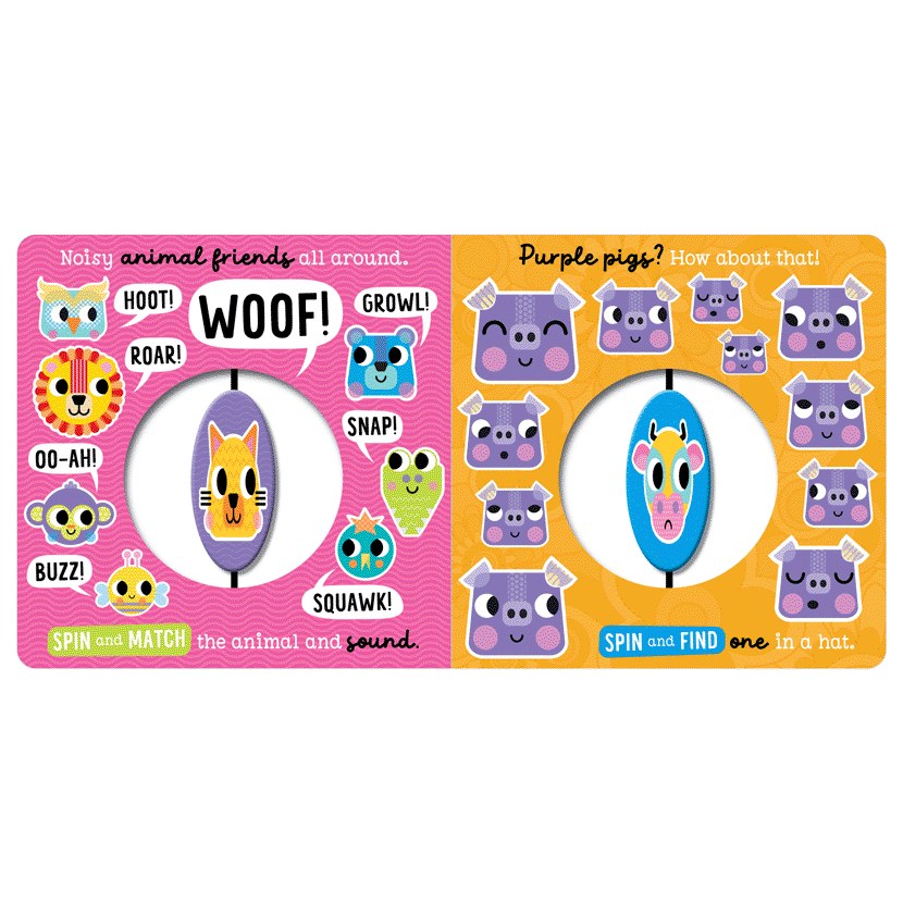 Product image 9 of Groovy Baby Spin and Find, a board book for ages 0+, by Make Believe Ideas.