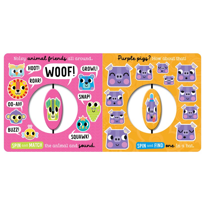 Product image 10 of Groovy Baby Spin and Find, a board book for ages 0+, by Make Believe Ideas.