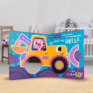 Product image 3 of Groovy Baby Turn and Go!, a board book for ages 0+, by Make Believe Ideas.