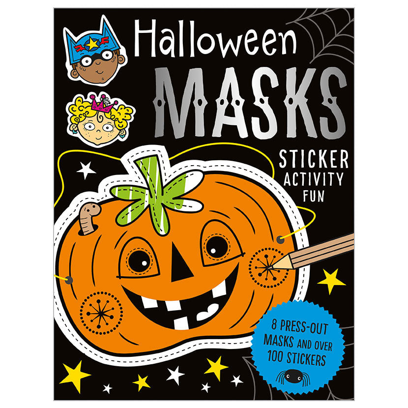 Product image 1 of Halloween Masks Sticker Activity Fun, a sticker activity book for ages 3+, by Make Believe Ideas.