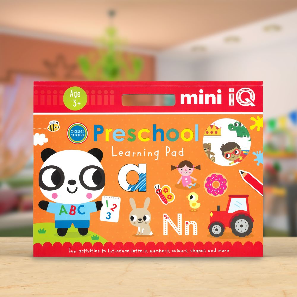 Product image 2 of Mini iQ Preschool Learning Pad, a sticker activity book for ages 3+, by Make Believe Ideas.