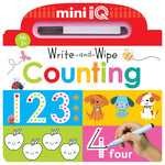 Product image 1 of Mini iQ Write-and-Wipe Counting, a sticker activity book for ages 3+, by Make Believe Ideas.