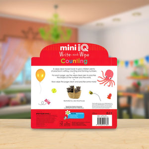 Product image 5 of Mini iQ Write-and-Wipe Counting, a sticker activity book for ages 3+, by Make Believe Ideas.