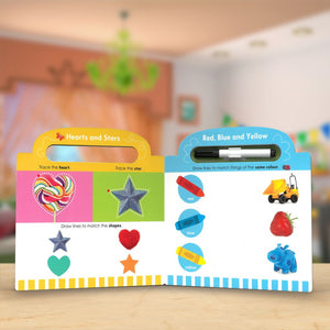 Product image 4 of Mini iQ Write-and-Wipe Get Ready for Starting School, a sticker activity book for ages 3+, by Make Believe Ideas.