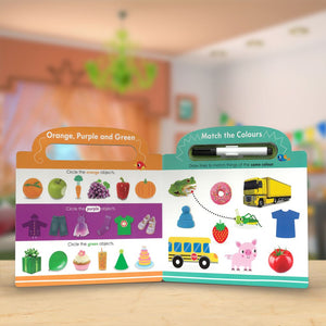 Product image 5 of Mini iQ Write-and-Wipe Get Ready for Starting School, a sticker activity book for ages 3+, by Make Believe Ideas.