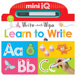 Product image 1 of Mini iQ Write-and-Wipe Learn to Write, a sticker activity book for ages 3+, by Make Believe Ideas.