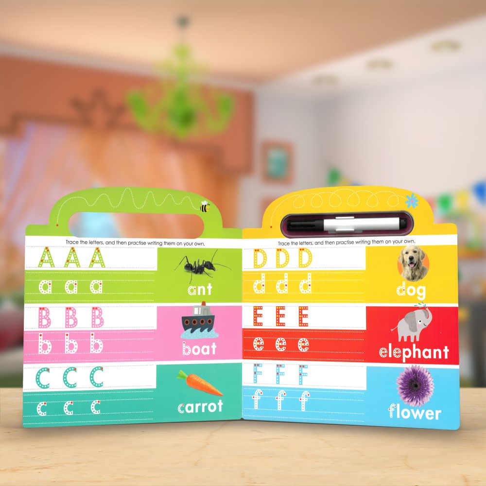 Product image 3 of Mini iQ Write-and-Wipe Learn to Write, a sticker activity book for ages 3+, by Make Believe Ideas.
