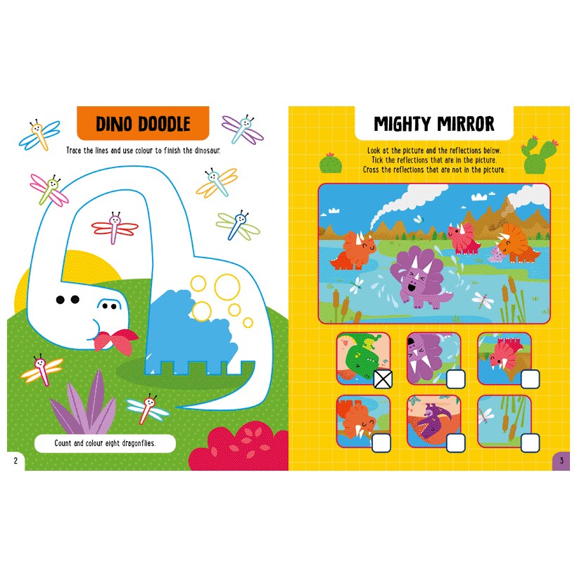Product image 3 of My Dinosaur Play Book, a sticker activity book for ages 3+, by Make Believe Ideas.