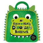 Product image 1 of My Green and Scaly Dinosaur ABC Backpack, a board book for ages 3+, by Make Believe Ideas.