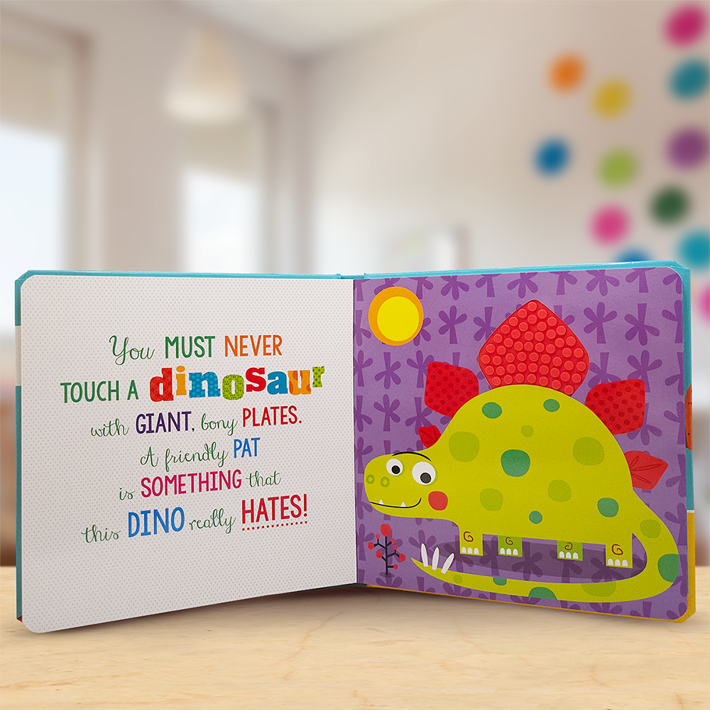 Product image 4 of Never Touch a Dinosaur!, a board book for ages 0+, by Make Believe Ideas.