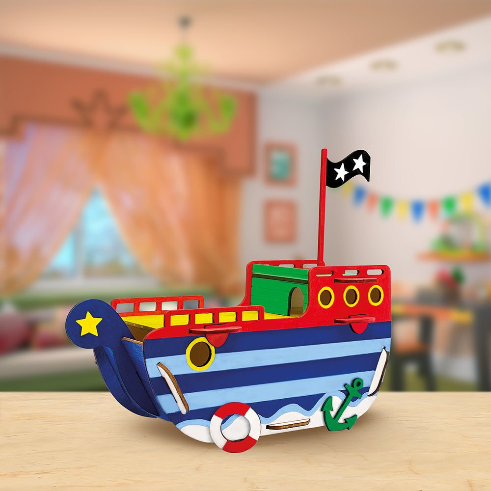Product image 5 of Pirate Ship Model Set, a box set for ages 6+, by Make Believe Ideas.