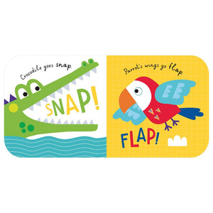 Product image 2 of Sensory Snuggables Roar! Hand-Puppet Cloth Book, a cloth book for ages 0+, by Make Believe Ideas.