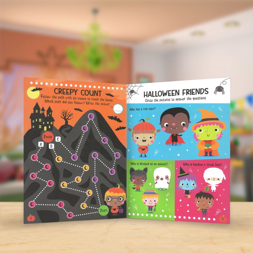 Product image 3 of Spooky Friends Activity Book, a sticker activity book for ages 4+, by Make Believe Ideas.