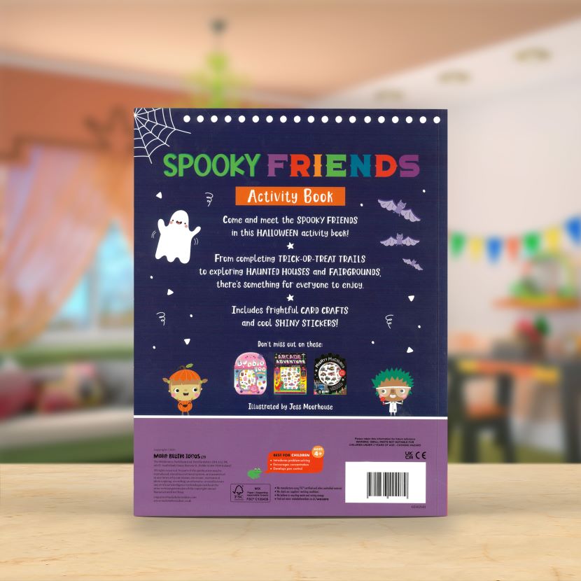Product image 6 of Spooky Friends Activity Book, a sticker activity book for ages 4+, by Make Believe Ideas.