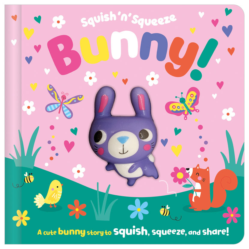 Product image 1 of Squish 'n' Squeeze Bunny!, a board book for ages 3+, by Make Believe Ideas.