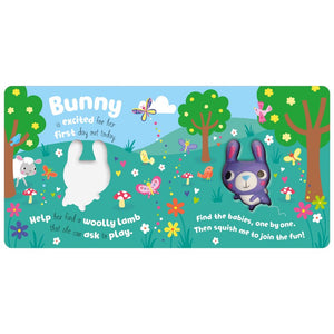 Product image 3 of Squish 'n' Squeeze Bunny!, a board book for ages 3+, by Make Believe Ideas.