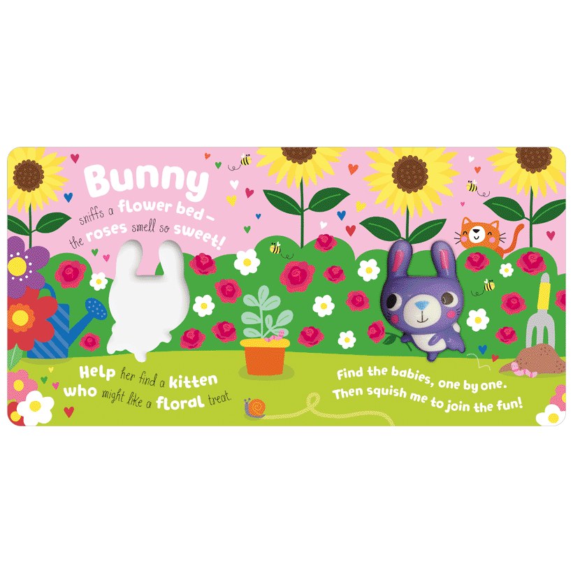 Product image 4 of Squish 'n' Squeeze Bunny!, a board book for ages 3+, by Make Believe Ideas.