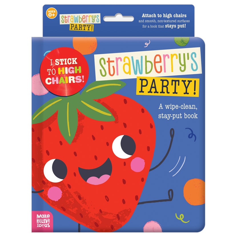 Product image 1 of Strawberry's Party!, a board book for ages 0+, by Make Believe Ideas.