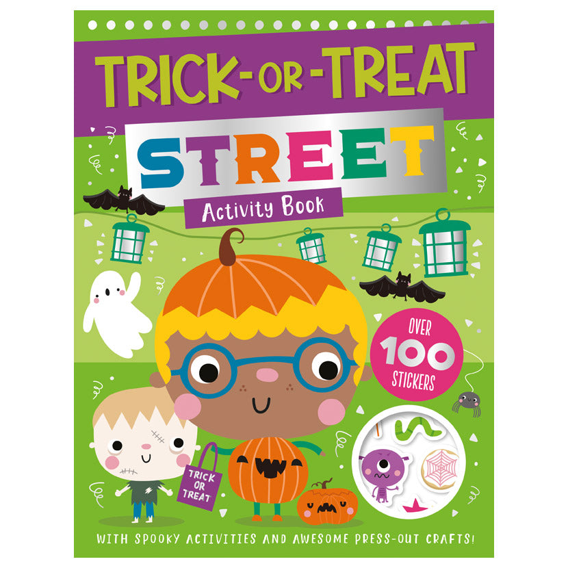 Product image 1 of Trick-or-Treat Street Activity Book, a sticker activity book for ages 4+, by Make Believe Ideas.