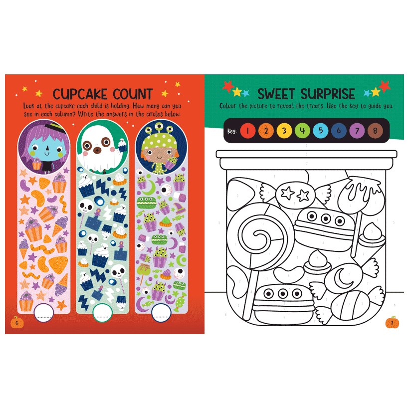Product image 7 of Trick-or-Treat Street Activity Book, a sticker activity book for ages 4+, by Make Believe Ideas.